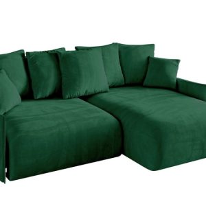 Narożnik z funkcją spania i pojemnikiem ONESK-L-v1 216x177x72 cm Zielony 853817 Narożnik z funkcją spania i pojemnikiem ONESK-L-v1 216x177x72 cm Zielony 853817