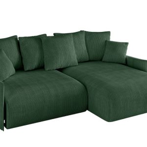 Narożnik z funkcją spania i pojemnikiem ONESK-L-v1 216x177x72 cm Zielony 853823 Narożnik z funkcją spania i pojemnikiem ONESK-L-v1 216x177x72 cm Zielony 853823