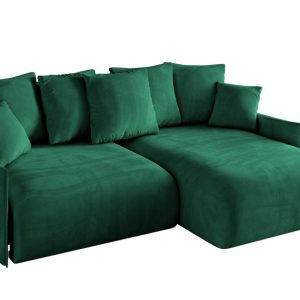 Narożnik z funkcją spania i pojemnikiem ONESK-L-v1 216x177x72 cm Zielony 853835 Narożnik z funkcją spania i pojemnikiem ONESK-L-v1 216x177x72 cm Zielony 853835