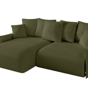 Narożnik z funkcją spania i pojemnikiem ONESK-L-v1 216x177x72 cm Zielony 853854 Narożnik z funkcją spania i pojemnikiem ONESK-L-v1 216x177x72 cm Zielony 853854