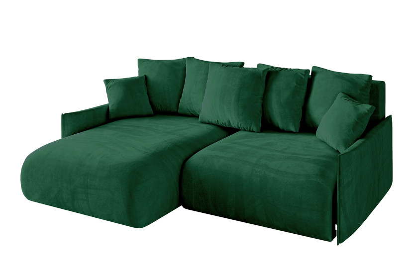 Narożnik z funkcją spania i pojemnikiem ONESK-L-v1 216x177x72 cm Zielony 853861
