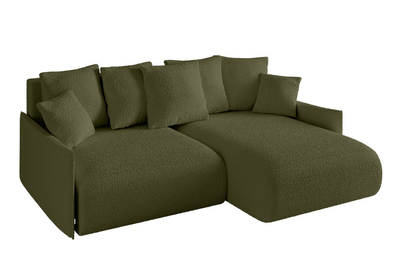 Narożnik z funkcją spania i pojemnikiem ONESK-L-v1 216x177x72 cm Zielony 853865