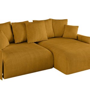 Narożnik z funkcją spania i pojemnikiem ONESK-L-v1 216x177x72 cm Żółty 853822 Narożnik z funkcją spania i pojemnikiem ONESK-L-v1 216x177x72 cm Żółty 853822