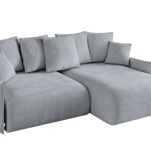 Narożnik z funkcją spania i pojemnikiem ONESK-L-v1 216x177x72cm Jasny szary 853836 Narożnik z funkcją spania i pojemnikiem ONESK-L-v1 216x177x72cm Jasny szary 853836