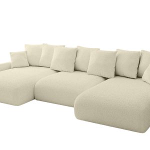 Narożnik z funkcją spania i pojemnikiem ONESK-U-v1 317x177x72 cm Beżowy 707940 Narożnik z funkcją spania i pojemnikiem ONESK-U-v1 317x177x72 cm Beżowy 707940