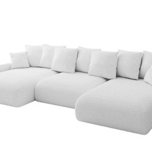 Narożnik z funkcją spania i pojemnikiem ONESK-U-v1 317x177x72 cm Biały 707963 Narożnik z funkcją spania i pojemnikiem ONESK-U-v1 317x177x72 cm Biały 707963