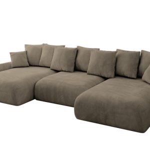Narożnik z funkcją spania i pojemnikiem ONESK-U-v1 317x177x72 cm Brąz 803785 Narożnik z funkcją spania i pojemnikiem ONESK-U-v1 317x177x72 cm Brąz 803785