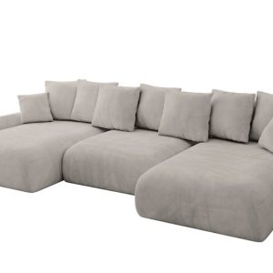 Narożnik z funkcją spania i pojemnikiem ONESK-U-v1 317x177x72 cm Jasny brąz 804024 Narożnik z funkcją spania i pojemnikiem ONESK-U-v1 317x177x72 cm Jasny brąz 804024