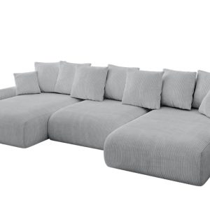 Narożnik z funkcją spania i pojemnikiem ONESK-U-v1 317x177x72 cm Szary 707880 Narożnik z funkcją spania i pojemnikiem ONESK-U-v1 317x177x72 cm Szary 707880