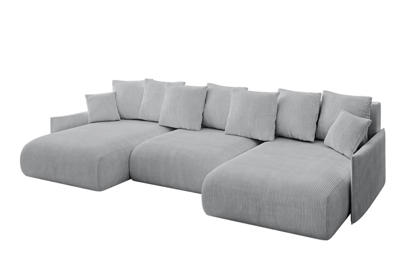 Narożnik z funkcją spania i pojemnikiem ONESK-U-v1 317x177x72 cm Szary 707880