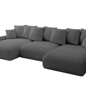 Narożnik z funkcją spania i pojemnikiem ONESK-U-v1 317x177x72 cm Szary 707821 Narożnik z funkcją spania i pojemnikiem ONESK-U-v1 317x177x72 cm Szary 707821