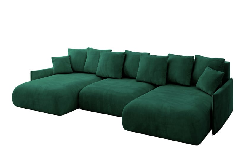 Narożnik z funkcją spania i pojemnikiem ONESK-U-v1 317x177x72 cm Zielony 707930