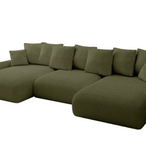 Narożnik z funkcją spania i pojemnikiem ONESK-U-v1 317x177x72 cm Zielony 708001 Narożnik z funkcją spania i pojemnikiem ONESK-U-v1 317x177x72 cm Zielony 708001