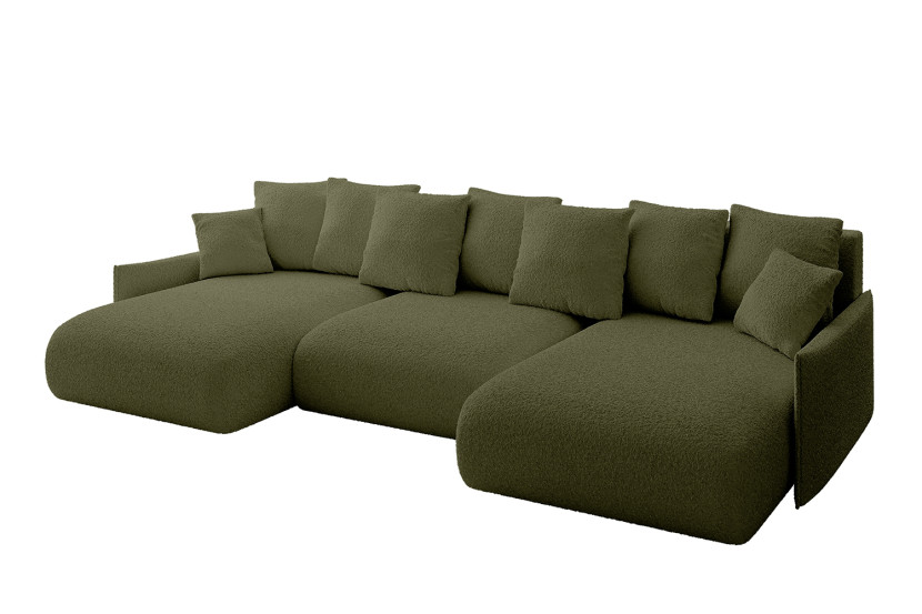 Narożnik z funkcją spania i pojemnikiem ONESK-U-v1 317x177x72 cm Zielony 708001