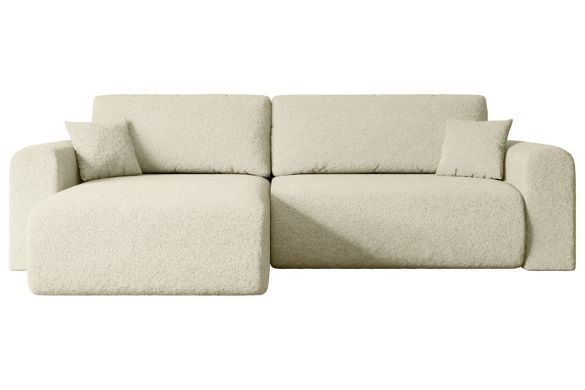 Narożnik z funkcją spania i pojemnikiem ORRO-L - 272x145x83cm Beżowy 487683