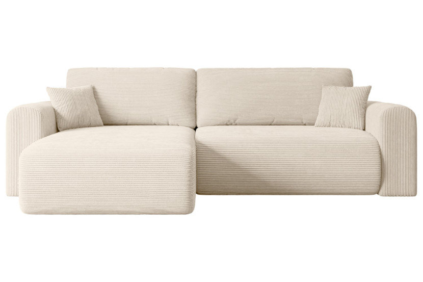 Narożnik z funkcją spania i pojemnikiem ORRO-L - 272x145x83cm Beżowy 487623