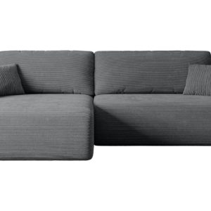 Narożnik z funkcją spania i pojemnikiem ORRO-L – 272x145x83cm Ciemny szary 487700 Narożnik z funkcją spania i pojemnikiem ORRO-L – 272x145x83cm Ciemny szary 487700