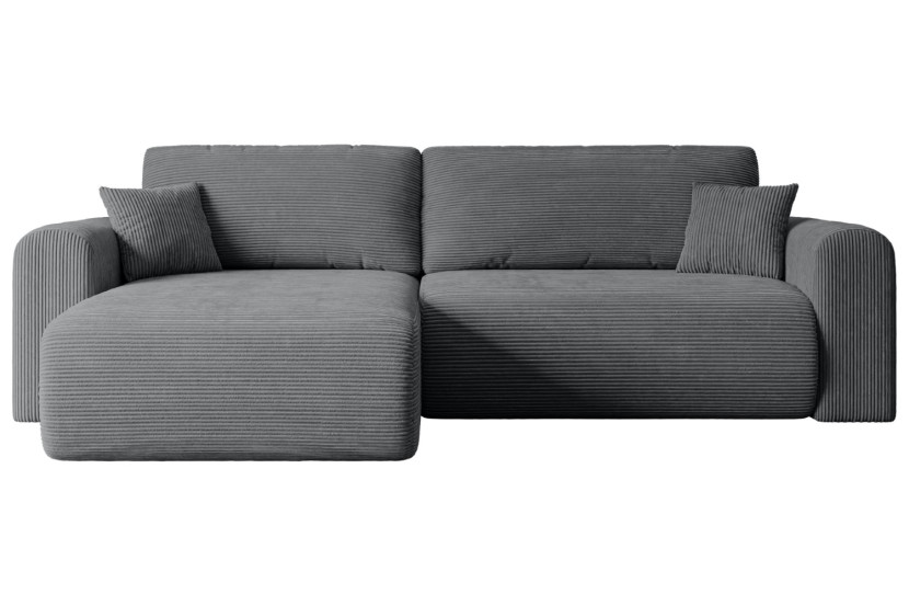 Narożnik z funkcją spania i pojemnikiem ORRO-L - 272x145x83cm Ciemny szary 487700