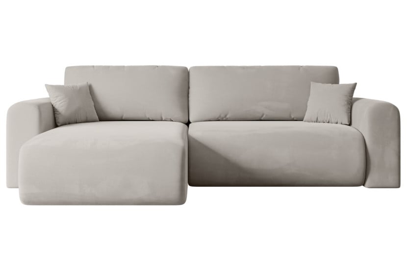 Narożnik z funkcją spania i pojemnikiem ORRO-L - 272x145x83cm Jasny brązowy 487554
