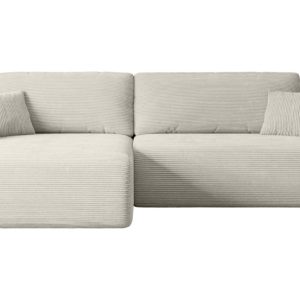Narożnik z funkcją spania i pojemnikiem ORRO-L – 272x145x83cm Kremowy 487593 Narożnik z funkcją spania i pojemnikiem ORRO-L – 272x145x83cm Kremowy 487593