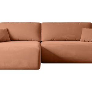Narożnik z funkcją spania i pojemnikiem ORRO-L – 272x145x83cm Morelowy 487717 Narożnik z funkcją spania i pojemnikiem ORRO-L – 272x145x83cm Morelowy 487717