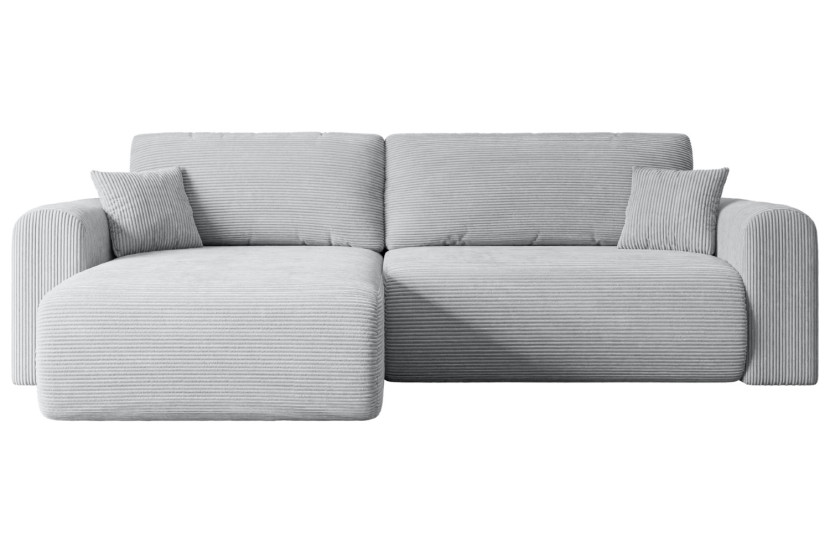 Narożnik z funkcją spania i pojemnikiem ORRO-L - 272x145x83cm Szary 487654