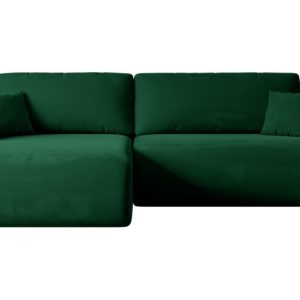 Narożnik z funkcją spania i pojemnikiem ORRO-L – 272x145x83cm Zielony 487668 Narożnik z funkcją spania i pojemnikiem ORRO-L – 272x145x83cm Zielony 487668
