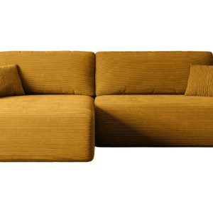 Narożnik z funkcją spania i pojemnikiem ORRO-L – 272x145x83cm Żółty 487666 Narożnik z funkcją spania i pojemnikiem ORRO-L – 272x145x83cm Żółty 487666