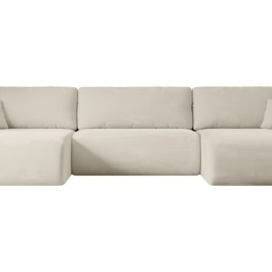 Narożnik z funkcją spania i pojemnikiem ORRO-U – 362x145x83cm Beżowy 487618 Narożnik z funkcją spania i pojemnikiem ORRO-U – 362x145x83cm Beżowy 487618