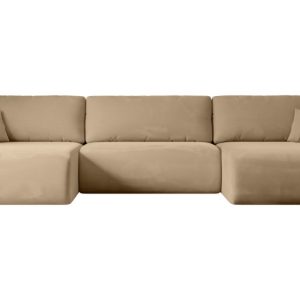 Narożnik z funkcją spania i pojemnikiem ORRO-U – 362x145x83cm Beżowy 487691 Narożnik z funkcją spania i pojemnikiem ORRO-U – 362x145x83cm Beżowy 487691