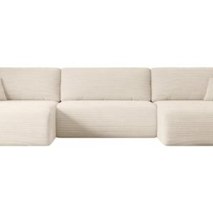 Narożnik z funkcją spania i pojemnikiem ORRO-U – 362x145x83cm Beżowy 488763 Narożnik z funkcją spania i pojemnikiem ORRO-U – 362x145x83cm Beżowy 488763