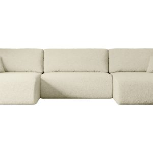 Narożnik z funkcją spania i pojemnikiem ORRO-U – 362x145x83cm Beżowy 487586 Narożnik z funkcją spania i pojemnikiem ORRO-U – 362x145x83cm Beżowy 487586