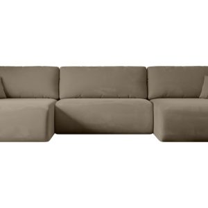 Narożnik z funkcją spania i pojemnikiem ORRO-U – 362x145x83cm Brązowy 487699 Narożnik z funkcją spania i pojemnikiem ORRO-U – 362x145x83cm Brązowy 487699