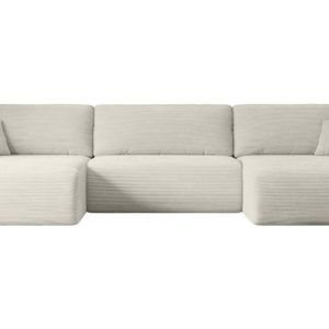 Narożnik z funkcją spania i pojemnikiem ORRO-U – 362x145x83cm Kremowy 488762 Narożnik z funkcją spania i pojemnikiem ORRO-U – 362x145x83cm Kremowy 488762