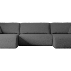 Narożnik z funkcją spania i pojemnikiem ORRO-U – 362x145x83cm Szary 487715 Narożnik z funkcją spania i pojemnikiem ORRO-U – 362x145x83cm Szary 487715
