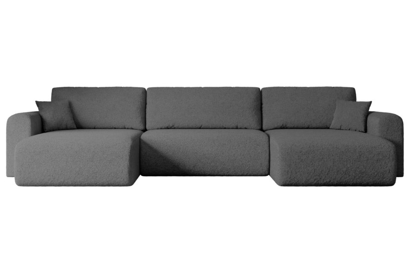 Narożnik z funkcją spania i pojemnikiem ORRO-U - 362x145x83cm Szary 487715