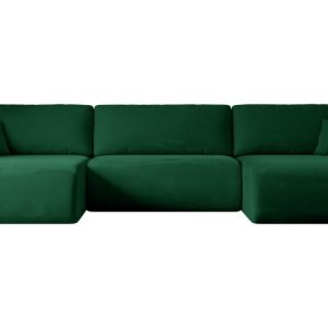 Narożnik z funkcją spania i pojemnikiem ORRO-U – 362x145x83cm Zielony 487658 Narożnik z funkcją spania i pojemnikiem ORRO-U – 362x145x83cm Zielony 487658