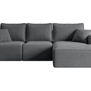 Narożnik z funkcją spania i pojemnikiem SERRA-L-S 266x161x87 Ciemny szary 668560 Narożnik z funkcją spania i pojemnikiem SERRA-L-S 266x161x87 Ciemny szary 668560