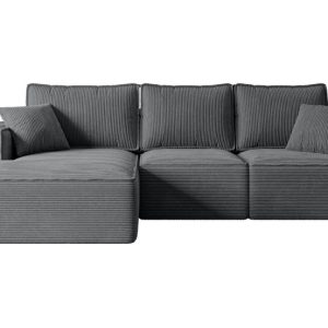 Narożnik z funkcją spania i pojemnikiem SERRA-L-S 266x161x87 Ciemny szary 668555 Narożnik z funkcją spania i pojemnikiem SERRA-L-S 266x161x87 Ciemny szary 668555