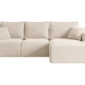 Narożnik z funkcją spania i pojemnikiem SERRA-L-S 266x161x87 cm Beżowy 668557 Narożnik z funkcją spania i pojemnikiem SERRA-L-S 266x161x87 cm Beżowy 668557
