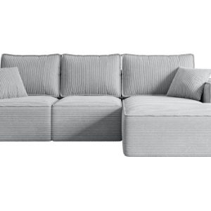 Narożnik z funkcją spania i pojemnikiem SERRA-L-S 266x161x87 cm Szary 668543 Narożnik z funkcją spania i pojemnikiem SERRA-L-S 266x161x87 cm Szary 668543