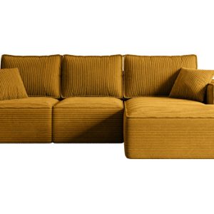 Narożnik z funkcją spania i pojemnikiem SERRA-L-S 266x161x87 Musztardowy 668553 Narożnik z funkcją spania i pojemnikiem SERRA-L-S 266x161x87 Musztardowy 668553