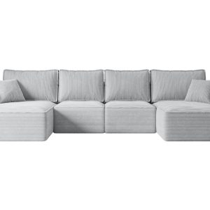 Narożnik z funkcją spania i pojemnikiem SIERRA-U-S 349x161x87 cm Szary 668789 Narożnik z funkcją spania i pojemnikiem SIERRA-U-S 349x161x87 cm Szary 668789