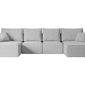 Narożnik z funkcją spania i pojemnikiem SIERRA-U-S 349x161x87 Jasny szary 668754 Narożnik z funkcją spania i pojemnikiem SIERRA-U-S 349x161x87 Jasny szary 668754