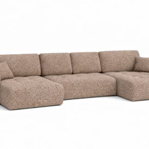 Narożnik z funkcją spania IVO U XL, tkanina szenilowa Artico, Beżowy 902703 Narożnik z funkcją spania IVO U XL, tkanina szenilowa Artico, Beżowy 902703