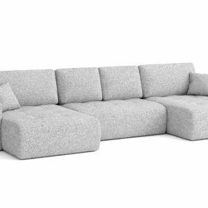 Narożnik z funkcją spania IVO U XL, tkanina szenilowa Artico, Cement 902699 Narożnik z funkcją spania IVO U XL, tkanina szenilowa Artico, Cement 902699