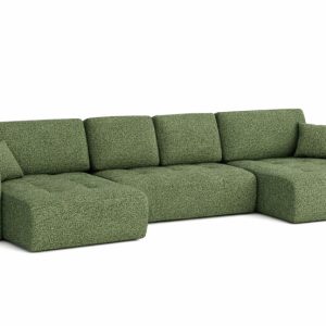 Narożnik z funkcją spania IVO U XL, tkanina szenilowa Artico, Moss 902696 Narożnik z funkcją spania IVO U XL, tkanina szenilowa Artico, Moss 902696