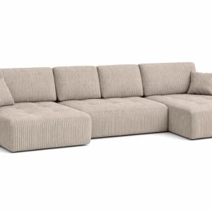 Narożnik z funkcją spania IVO U XL, tkanina sztruksowa Poso, Ciemnobeżowy 902707 Narożnik z funkcją spania IVO U XL, tkanina sztruksowa Poso, Ciemnobeżowy 902707