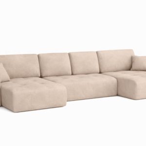 Narożnik z funkcją spania IVO U XL, tkanina welurowa Salvador, Beżowy 902706 Narożnik z funkcją spania IVO U XL, tkanina welurowa Salvador, Beżowy 902706