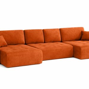 Narożnik z funkcją spania IVO U XL, tkanina welurowa Salvador, Brązowy 902698 Narożnik z funkcją spania IVO U XL, tkanina welurowa Salvador, Brązowy 902698